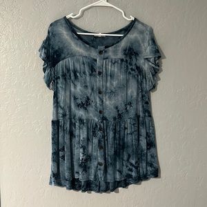 Maurice’s tie dye drop waist top